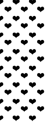 Estor opaco en color corazones negros