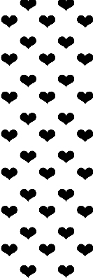 Estor opaco en color corazones negros