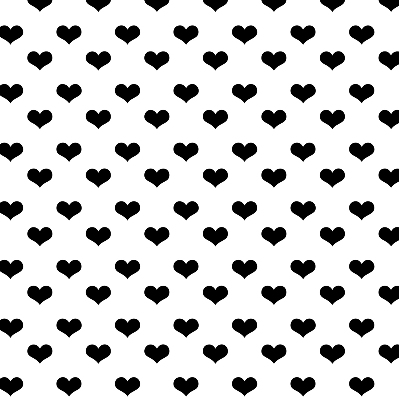 Estor opaco en color corazones negros