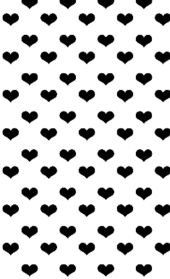 Estor opaco en color corazones negros