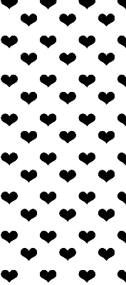 Estor opaco en color corazones negros