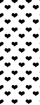 Estor opaco en color corazones negros