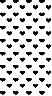 Estor opaco en color corazones negros