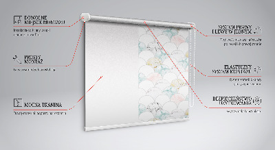 Estor decorativo de escamas coloridas