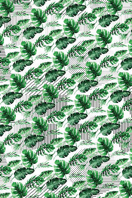 Estor enrollable de tela con hojas tropicales