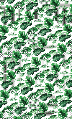 Estor enrollable de tela con hojas tropicales