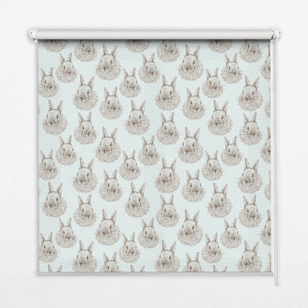 Estor decorativo con conejos