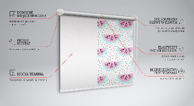 Estor decorativo con diseño de sandía
