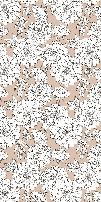 Estor opaco con diseño de flores dibujadas
