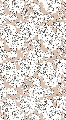 Estor opaco con diseño de flores dibujadas