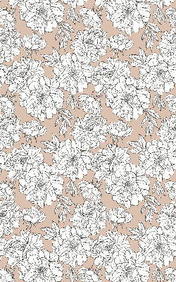 Estor opaco con diseño de flores dibujadas
