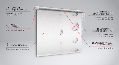 Estor decorativo con diseño de planetas grises