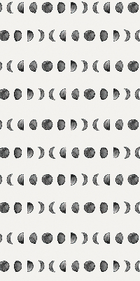 Estor enrollable de tela con diseño de fases lunares