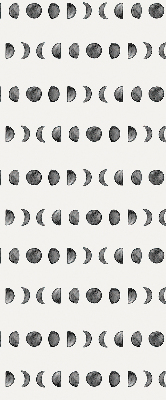 Estor enrollable de tela con diseño de fases lunares