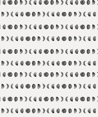 Estor enrollable de tela con diseño de fases lunares