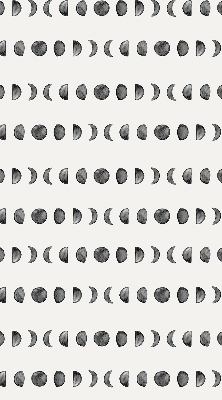 Estor enrollable de tela con diseño de fases lunares