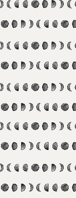 Estor enrollable de tela con diseño de fases lunares