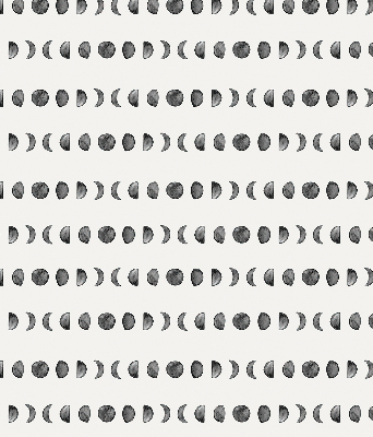 Estor enrollable de tela con diseño de fases lunares