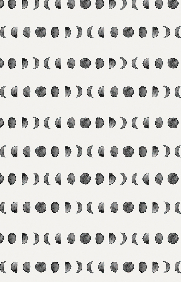 Estor enrollable de tela con diseño de fases lunares