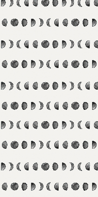 Estor enrollable de tela con diseño de fases lunares