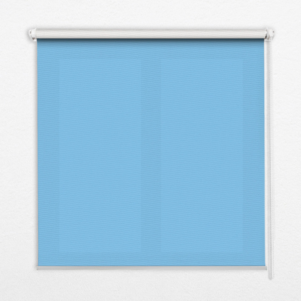 Estor enrollable de tela azul