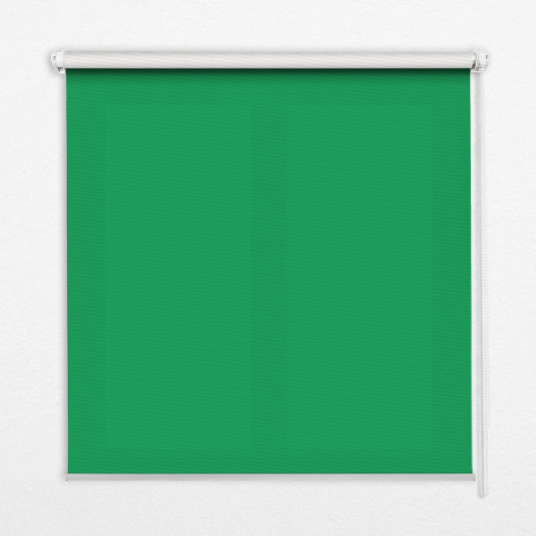 Estor enrollable de tela de color verde