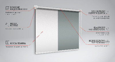 Estor decorativo gris