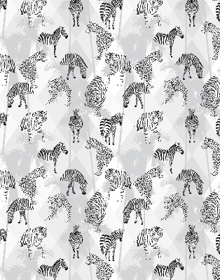 Estor opaco con estampado de animales grises