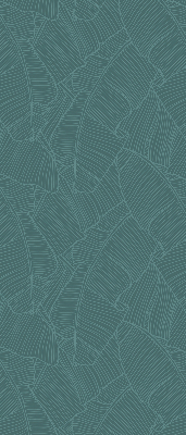 Estor decorativo de hojas de palmera verdes