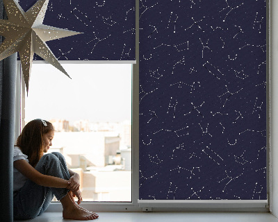 Estor enrollable de tela de la constelación de estrellas