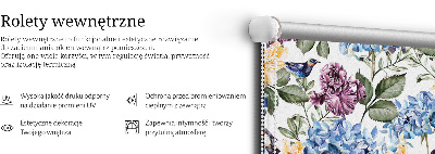 Estor decorativo con diseño de tucanes y flores