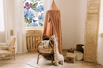 Estor decorativo con diseño de tucanes y flores