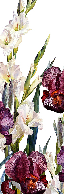 Estor enrollable de tela en color de pequeñas flores