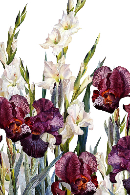 Estor enrollable de tela en color de pequeñas flores