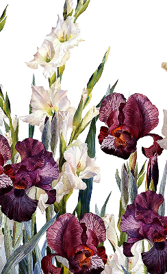Estor enrollable de tela en color de pequeñas flores