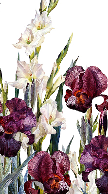 Estor enrollable de tela en color de pequeñas flores