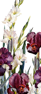 Estor enrollable de tela en color de pequeñas flores