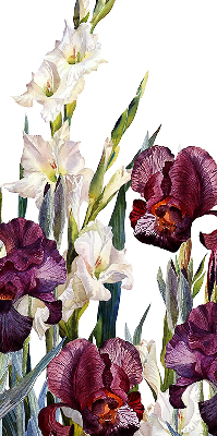 Estor enrollable de tela en color de pequeñas flores