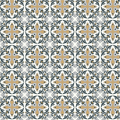 Estor opaco con diseño de azulejo marroquí