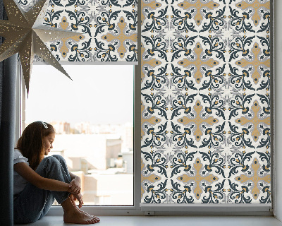 Estor opaco con diseño de azulejo marroquí
