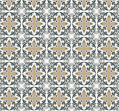 Estor opaco con diseño de azulejo marroquí