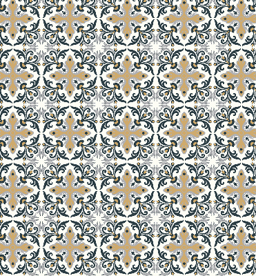 Estor opaco con diseño de azulejo marroquí
