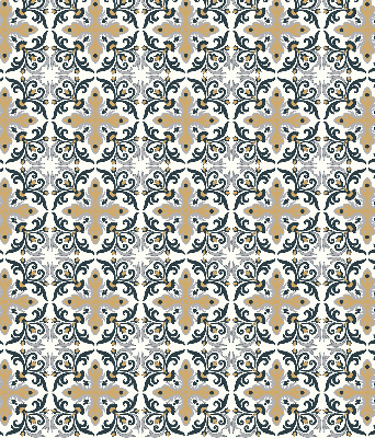 Estor opaco con diseño de azulejo marroquí