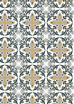 Estor opaco con diseño de azulejo marroquí