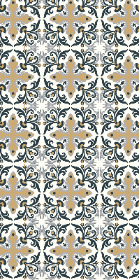 Estor opaco con diseño de azulejo marroquí