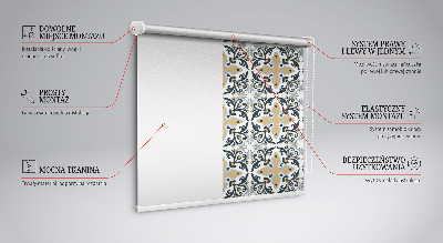Estor opaco con diseño de azulejo marroquí