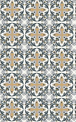 Estor opaco con diseño de azulejo marroquí