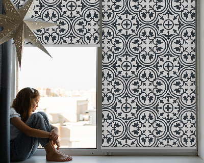 Estor opaco con diseño de azulejo portugués
