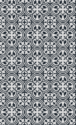 Estor opaco con diseño de azulejo portugués