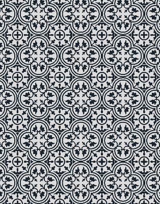 Estor opaco con diseño de azulejo portugués